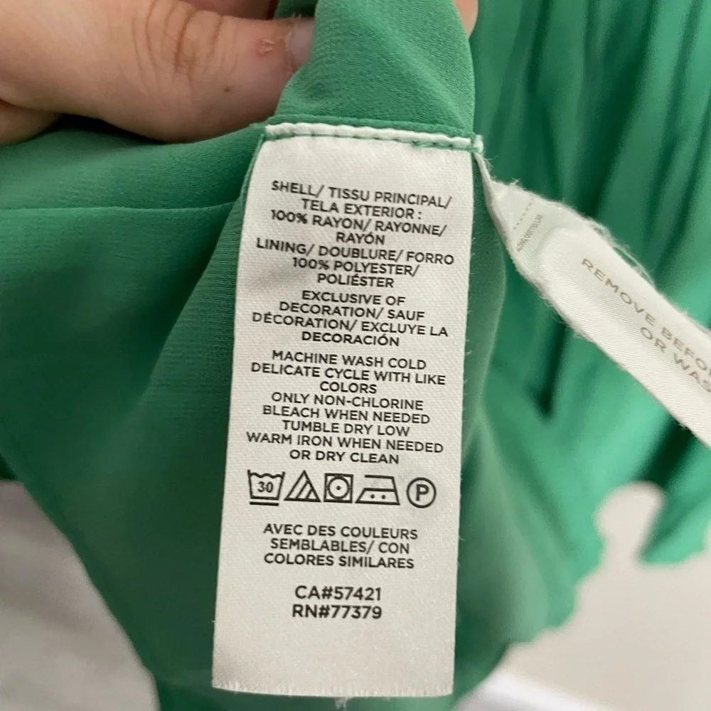 Ann Taylor Green Boho Dress 0